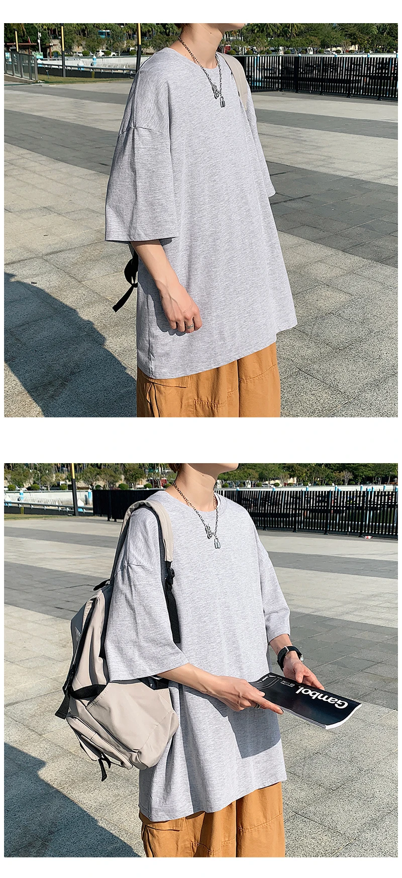 Oversized Summer Short Sleeve Men's T Shirt New Fashion Solid Loose O-Neck T Shirts Mens Cotton Hip Hop Streetwear Top Tees 5XL