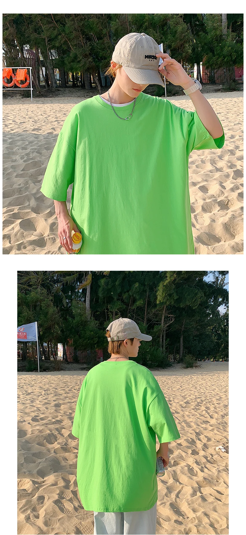 Oversized Summer Short Sleeve Men's T Shirt New Fashion Solid Loose O-Neck T Shirts Mens Cotton Hip Hop Streetwear Top Tees 5XL