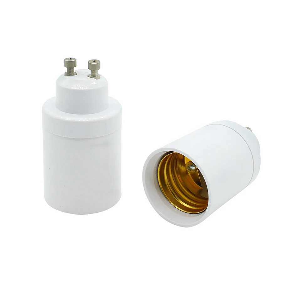 GU10 to E27 Bulb Base Adapter Bi-Pin Connector to Edison Screw Light Socket Converter Heat Resistant Up to 200℃ No Fire Hazard