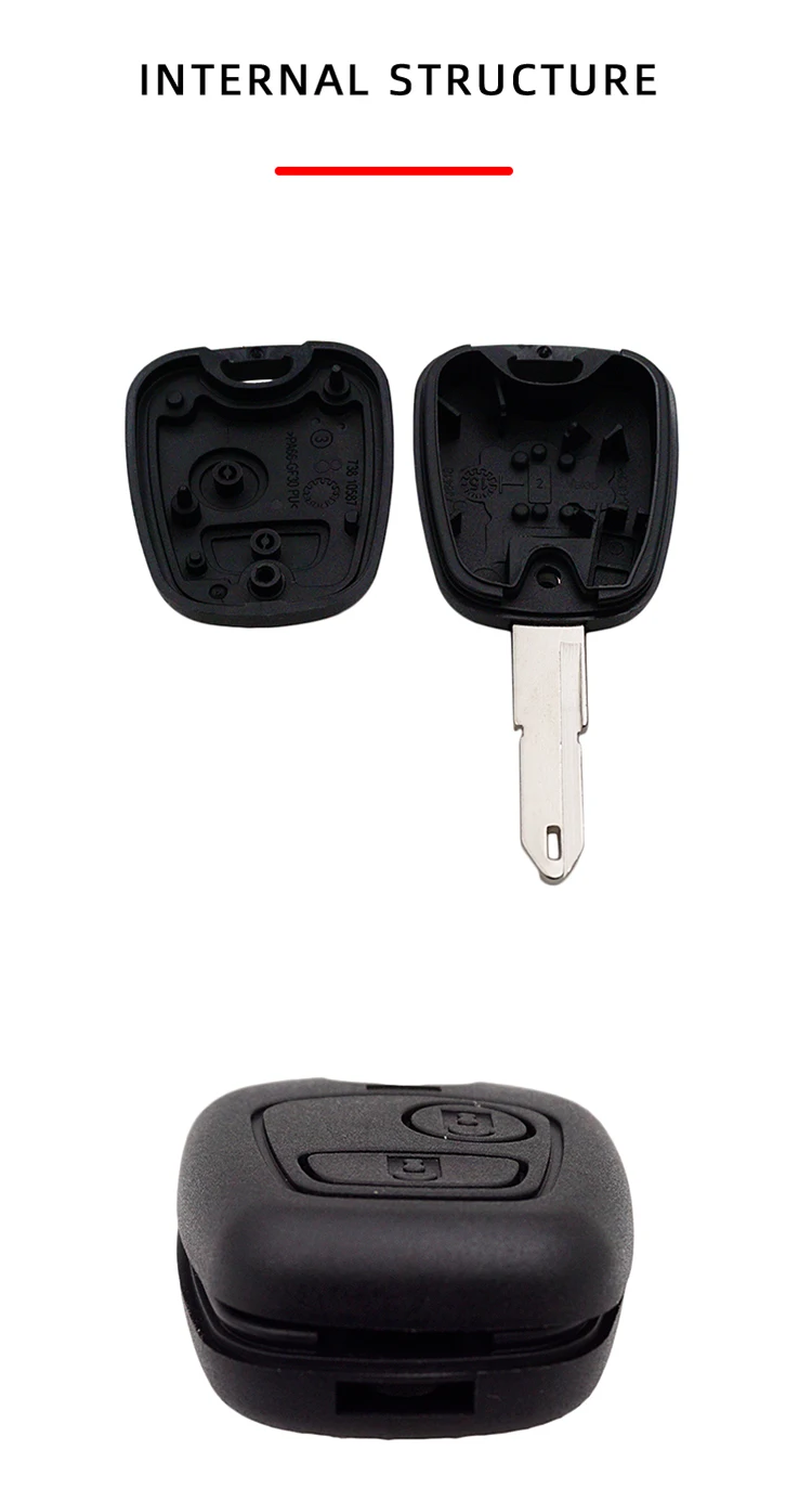 Xinyuexin Remote Car Key Fob for Citroen C1 C2 C3 C4 Saxo Picasso Xsara Picasso Peugeot 106 206 306 307 107 207 Key Ne73 Blade
