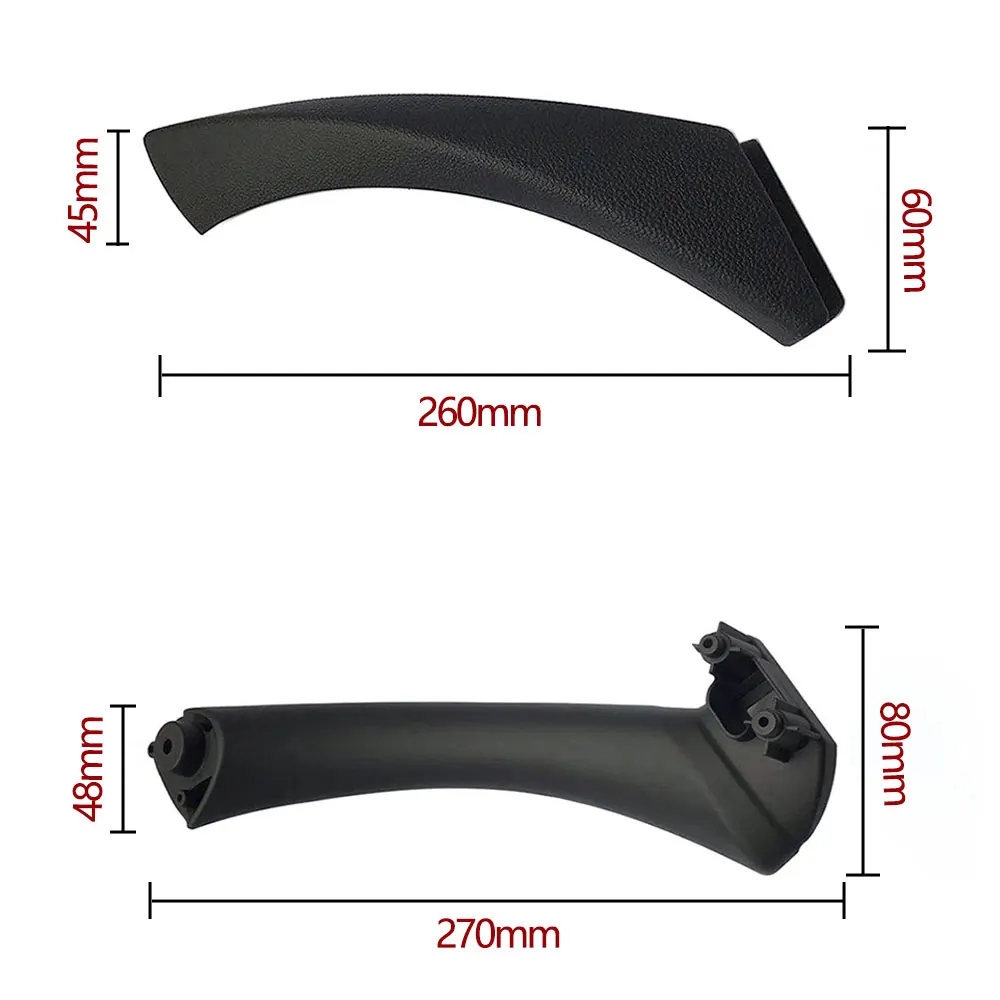 Left Right Interior Door Pull Handle with Cover Trim For BMW 3 Series E90 E91 E92 316 318 320 325 328i