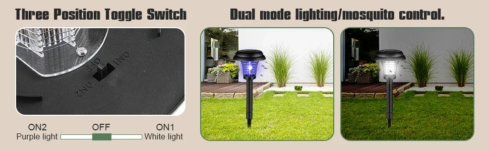 Solar Mosquito Killer Lamp Home Garden Waterproof Mosquito Repeller Outdoor Camping Electric Mosquito Artifact Lighting Lamps