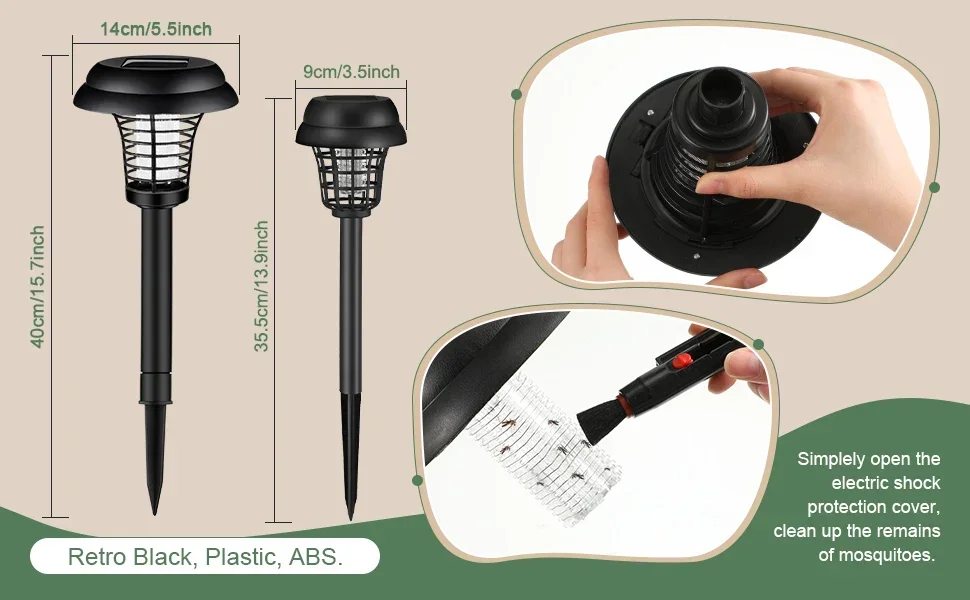 Solar Mosquito Killer Lamp Home Garden Waterproof Mosquito Repeller Outdoor Camping Electric Mosquito Artifact Lighting Lamps
