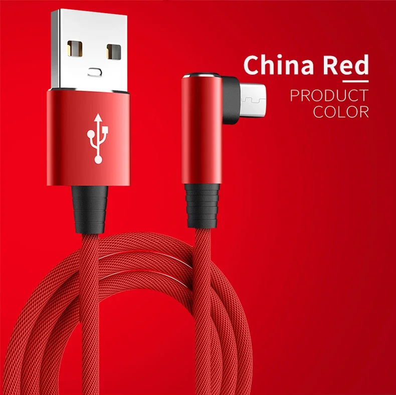 5A Fast Charging Type C Cable 90 Degrees Elbow Cable USB C Cable for Game for Samsung Xiaomi Redmi Honor Phone Charger Usb Cable
