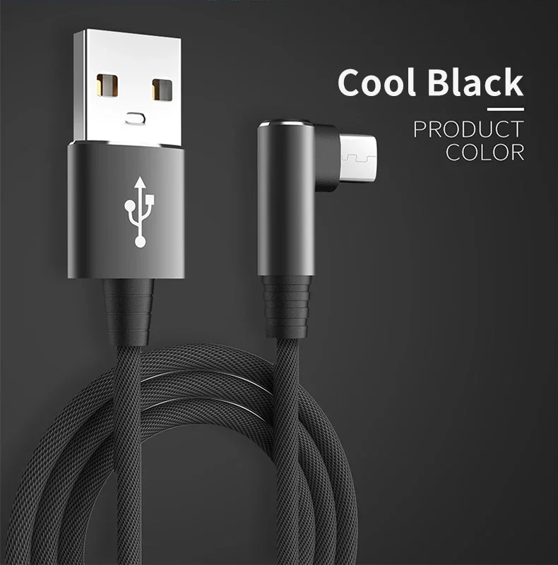 5A Fast Charging Type C Cable 90 Degrees Elbow Cable USB C Cable for Game for Samsung Xiaomi Redmi Honor Phone Charger Usb Cable