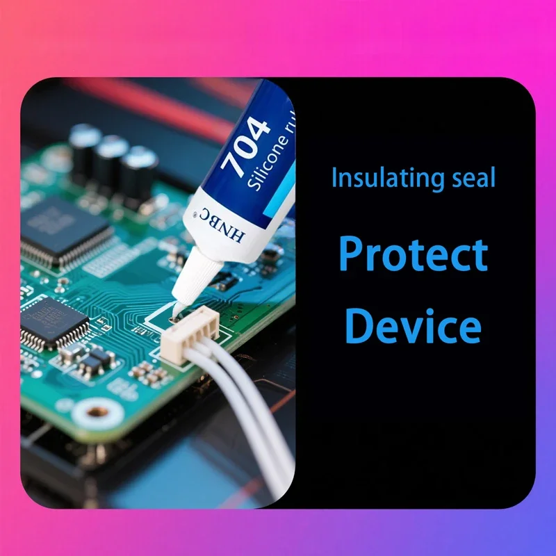 704 Silicone Rubber High-Temperature Resistant Electronic Waterproof Insulation Strong Heat-Resistant Silicone Sealing Adhesive