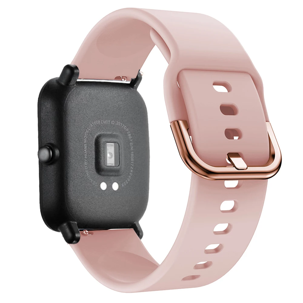 20mm Silicone Strap For Xiaomi Huami Amazfit Bip Lite Bip U/S Pop Smart Watch Band For Huami Amazfit GTS 4 3 2