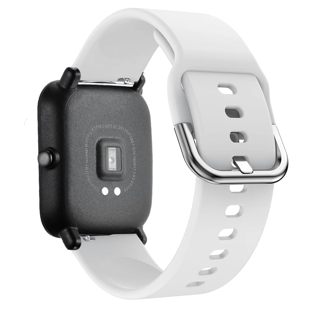 20mm Silicone Strap For Xiaomi Huami Amazfit Bip Lite Bip U/S Pop Smart Watch Band For Huami Amazfit GTS 4 3 2