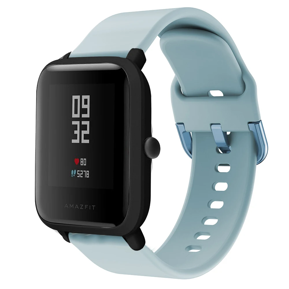 20mm Silicone Strap For Xiaomi Huami Amazfit Bip Lite Bip U/S Pop Smart Watch Band For Huami Amazfit GTS 4 3 2