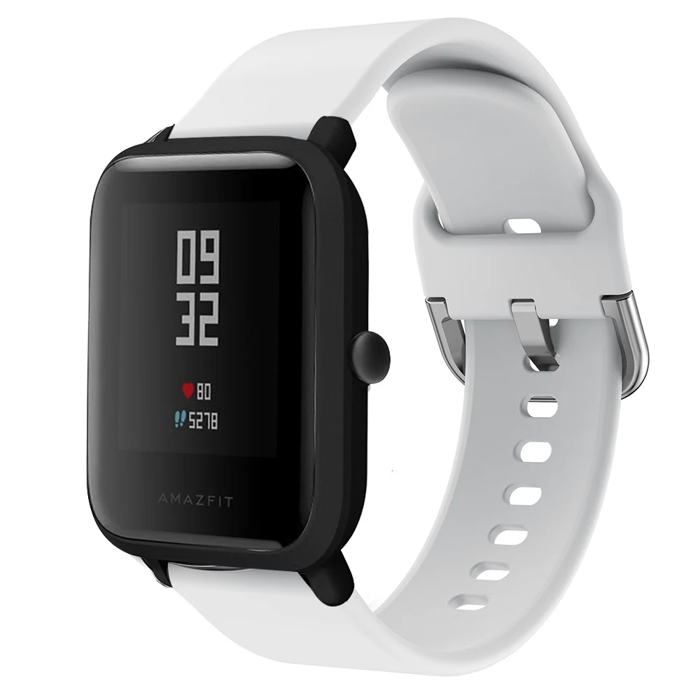 20mm Silicone Strap For Xiaomi Huami Amazfit Bip Lite Bip U/S Pop Smart Watch Band For Huami Amazfit GTS 4 3 2