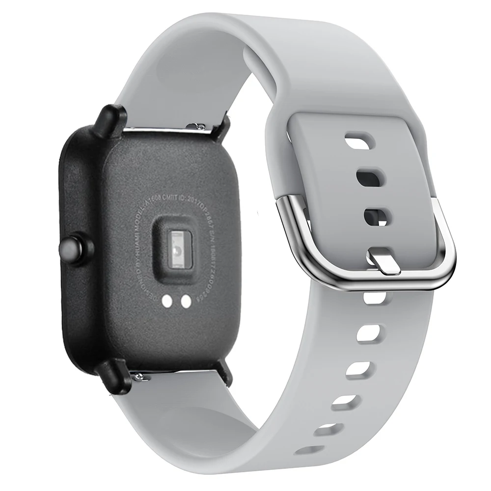 20mm Silicone Strap For Xiaomi Huami Amazfit Bip Lite Bip U/S Pop Smart Watch Band For Huami Amazfit GTS 4 3 2