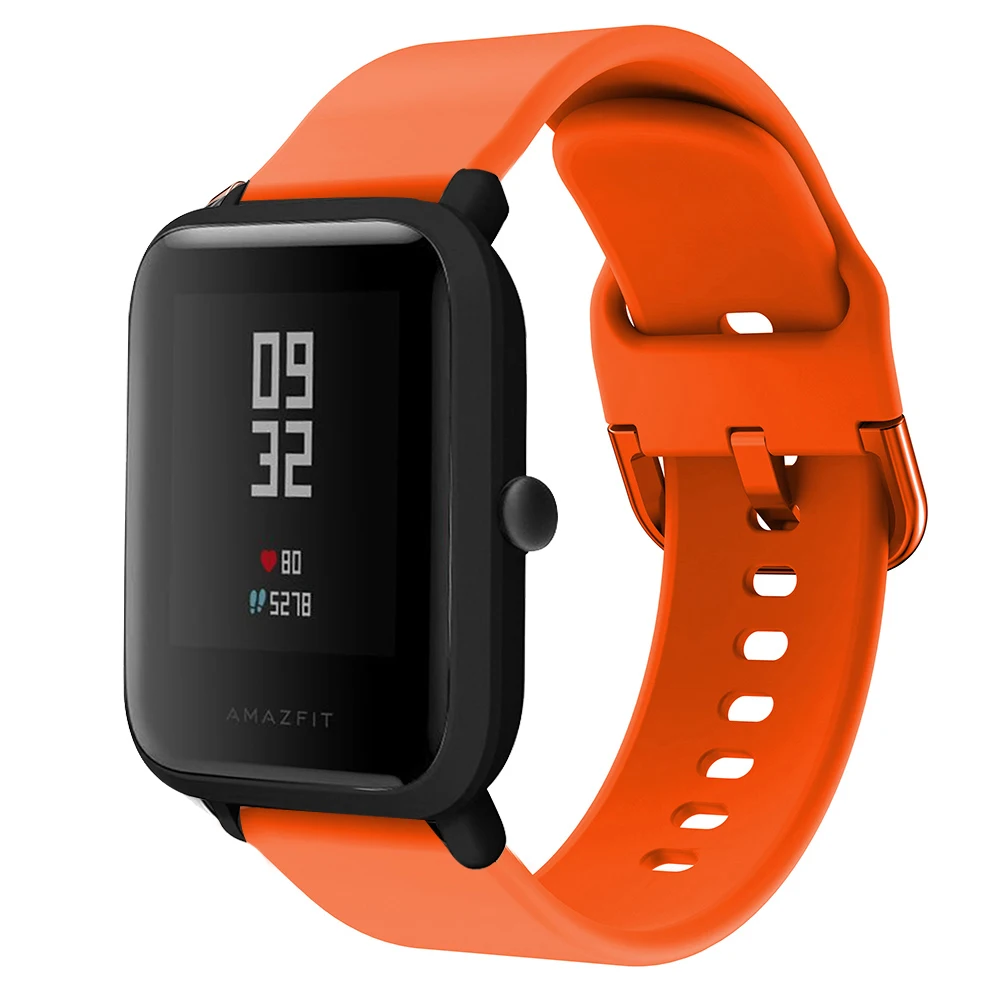 20mm Silicone Strap For Xiaomi Huami Amazfit Bip Lite Bip U/S Pop Smart Watch Band For Huami Amazfit GTS 4 3 2