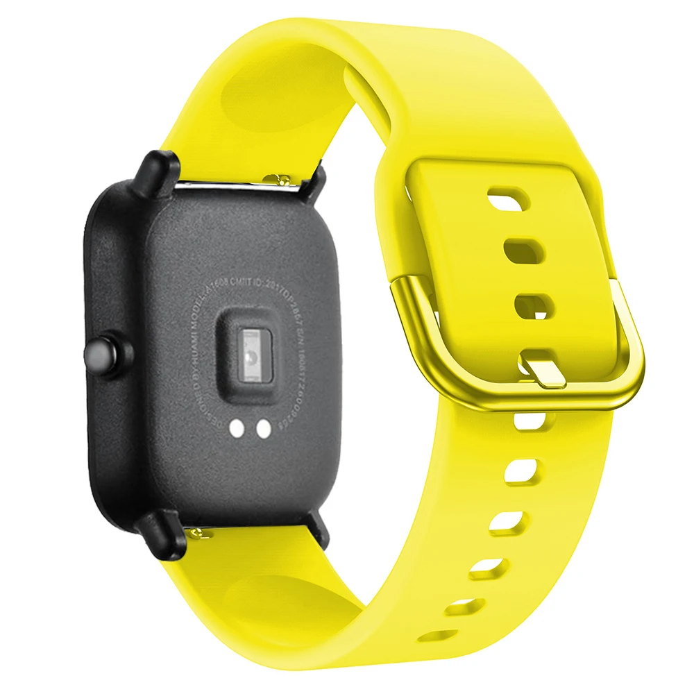 20mm Silicone Strap For Xiaomi Huami Amazfit Bip Lite Bip U/S Pop Smart Watch Band For Huami Amazfit GTS 4 3 2