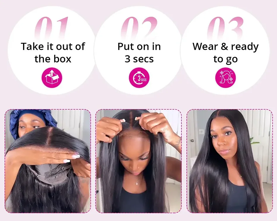 Tuneful 13x6 Lace Frontal Human Hair Wigs Straight 30 Inch Pre Plucked HD Lace Front Human Hair Wigs Glueless Wigs Ready To Wear