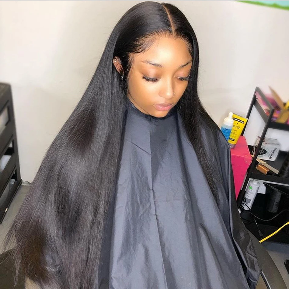 Tuneful 13x6 Lace Frontal Human Hair Wigs Straight 30 Inch Pre Plucked HD Lace Front Human Hair Wigs Glueless Wigs Ready To Wear