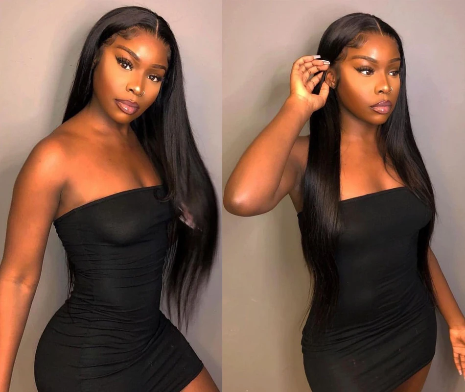 Tuneful 13x6 Lace Frontal Human Hair Wigs Straight 30 Inch Pre Plucked HD Lace Front Human Hair Wigs Glueless Wigs Ready To Wear