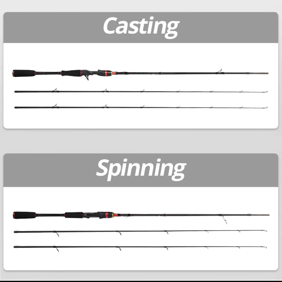 KastKing Max Steel Light Spinning Casting Fishing Rod with 24 Ton Carbon Fiber SiC Rings 1.80m 1.98m 2.13m 2.4m Silver Red Gray