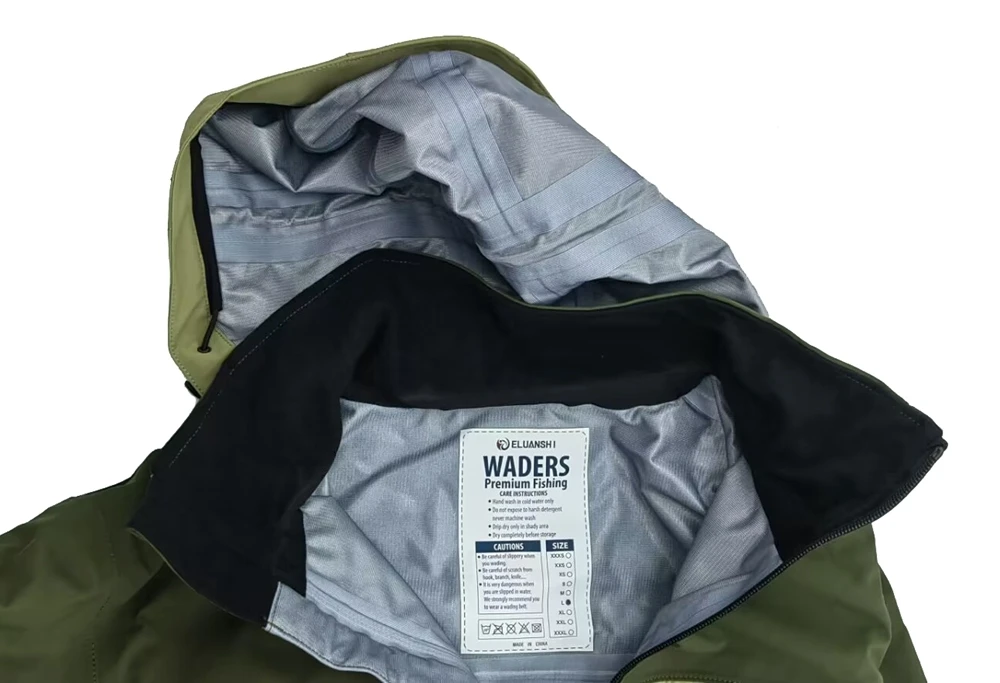 ELUANSHI Waterproof Breathable Fly Fishing Clothes Wader Jacket Wading Clothing Apparel