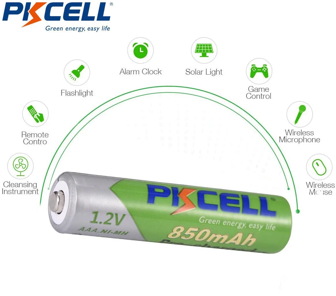 2/4/8/12/28/50Pcs PKCELL AAA Battery 3A 1.2V Ni-MH AAA Rechargeable Battery Batteries Low Self Discharging AAA Batteries 850mAh