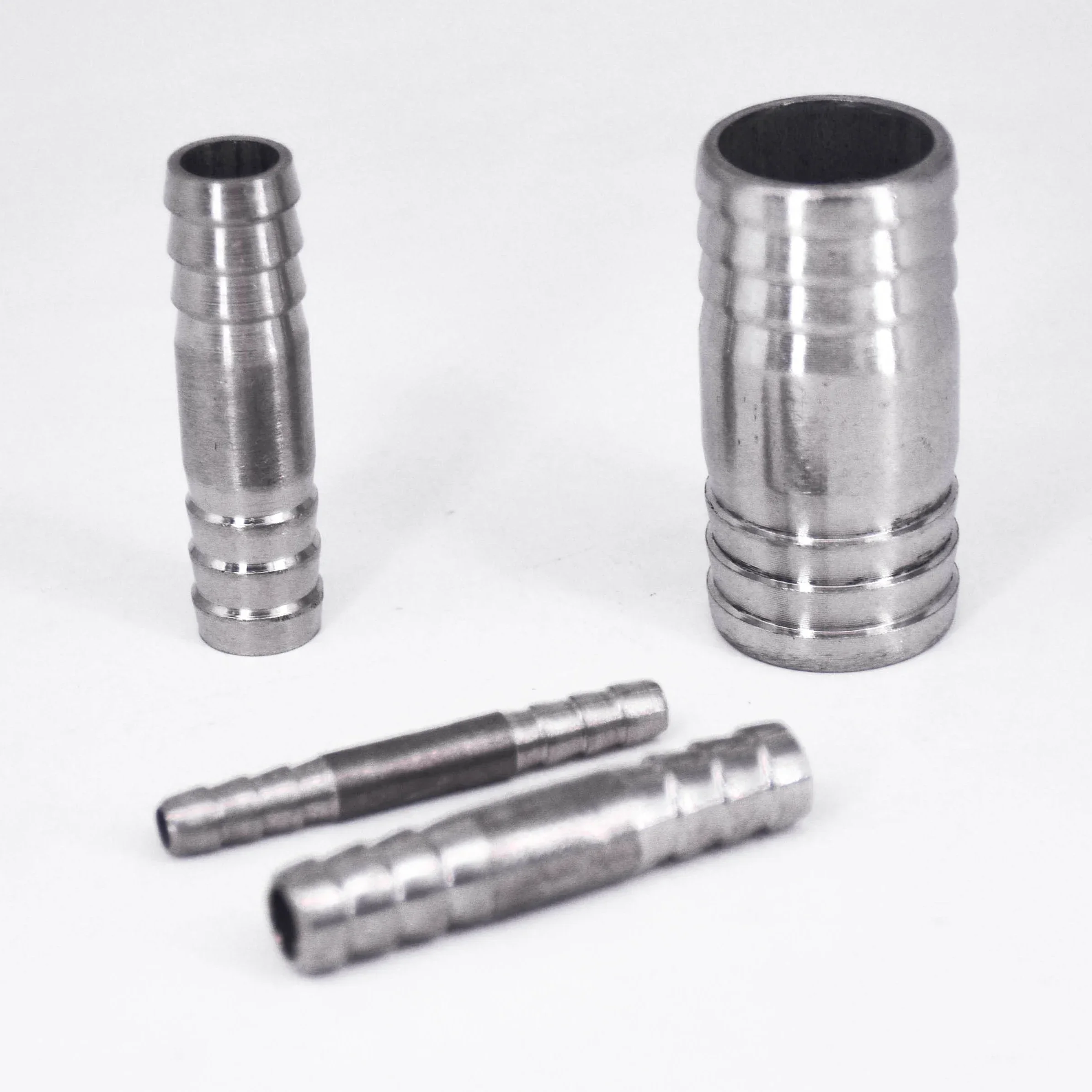 6 8 10 12 13 14 15 16 17 18 19 20 21 22 24 25 -76 mm Hose Barb Equal Straight Nipple Connector 304 Stainless Steel Pipe Fitting