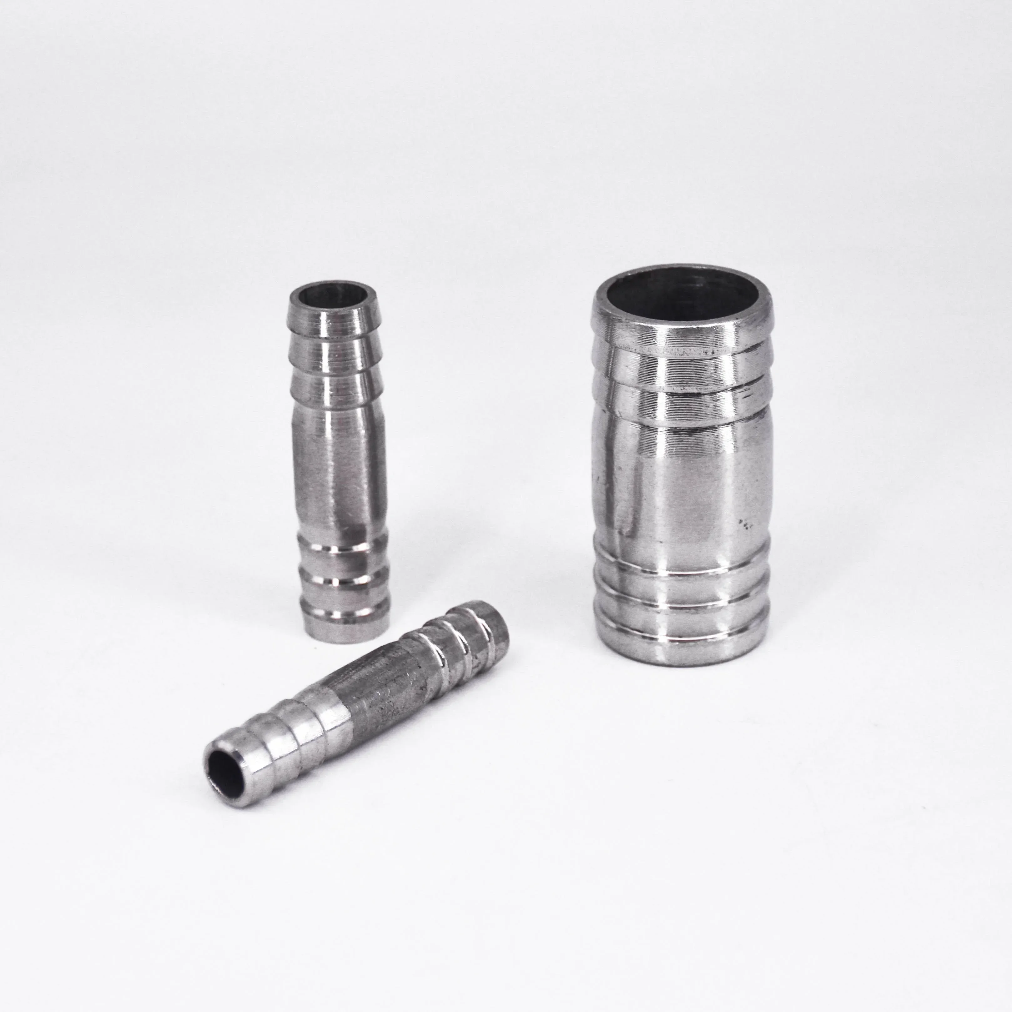 6 8 10 12 13 14 15 16 17 18 19 20 21 22 24 25 -76 mm Hose Barb Equal Straight Nipple Connector 304 Stainless Steel Pipe Fitting