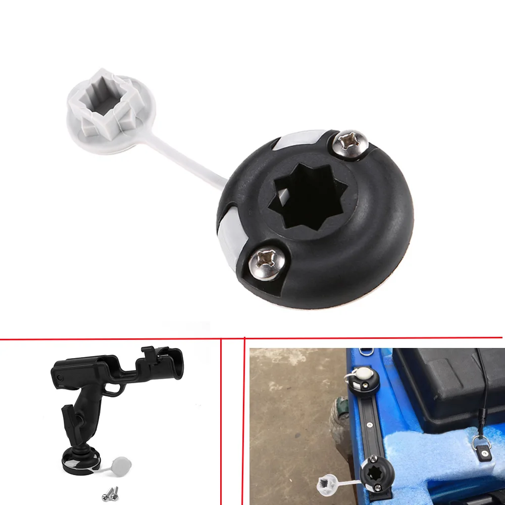 8/6/4/1PC Canoe Kayak Star Mount Base Inflatable Boat Sea Fishing Rod Holder Mount Base Tackle Fishing Kit Accessory