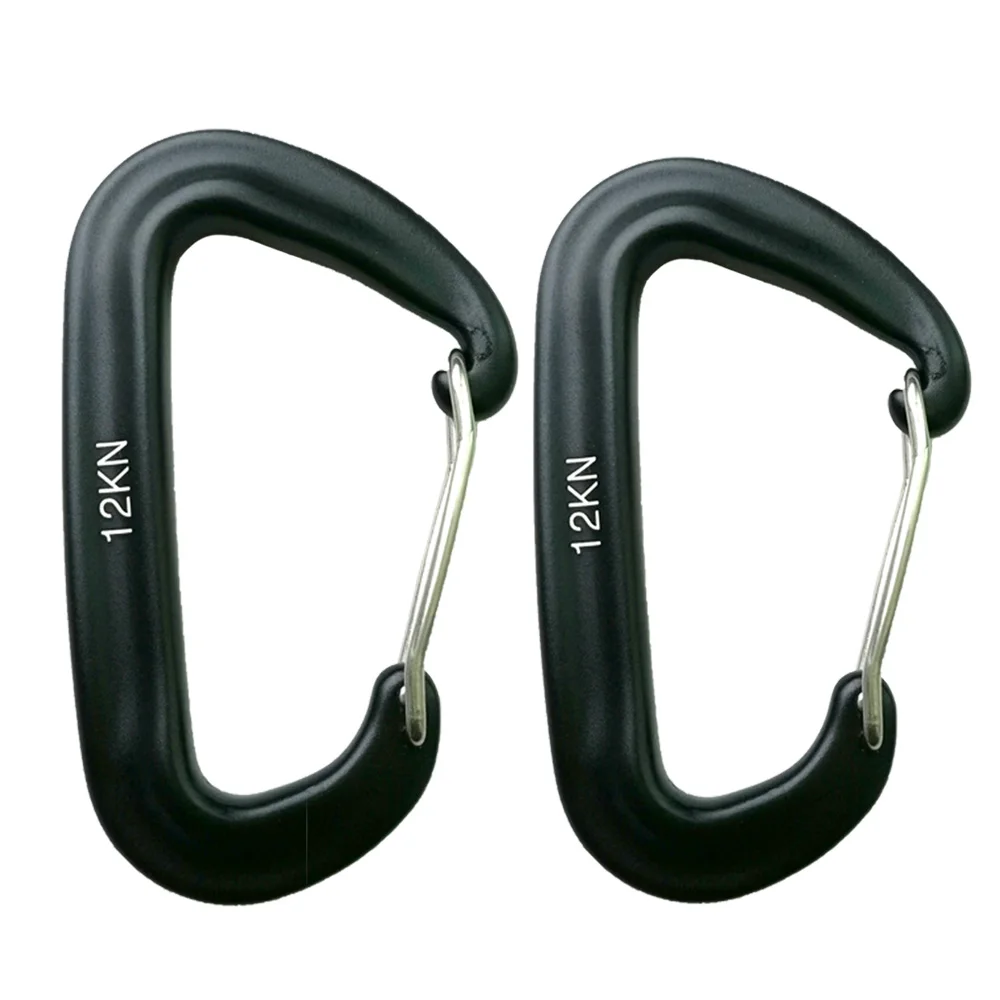12KN Hammock Dog Clip Safety Carabiner Clasp Outdoor Camping Hiking Hook Auto Locking Wiregate Balance
