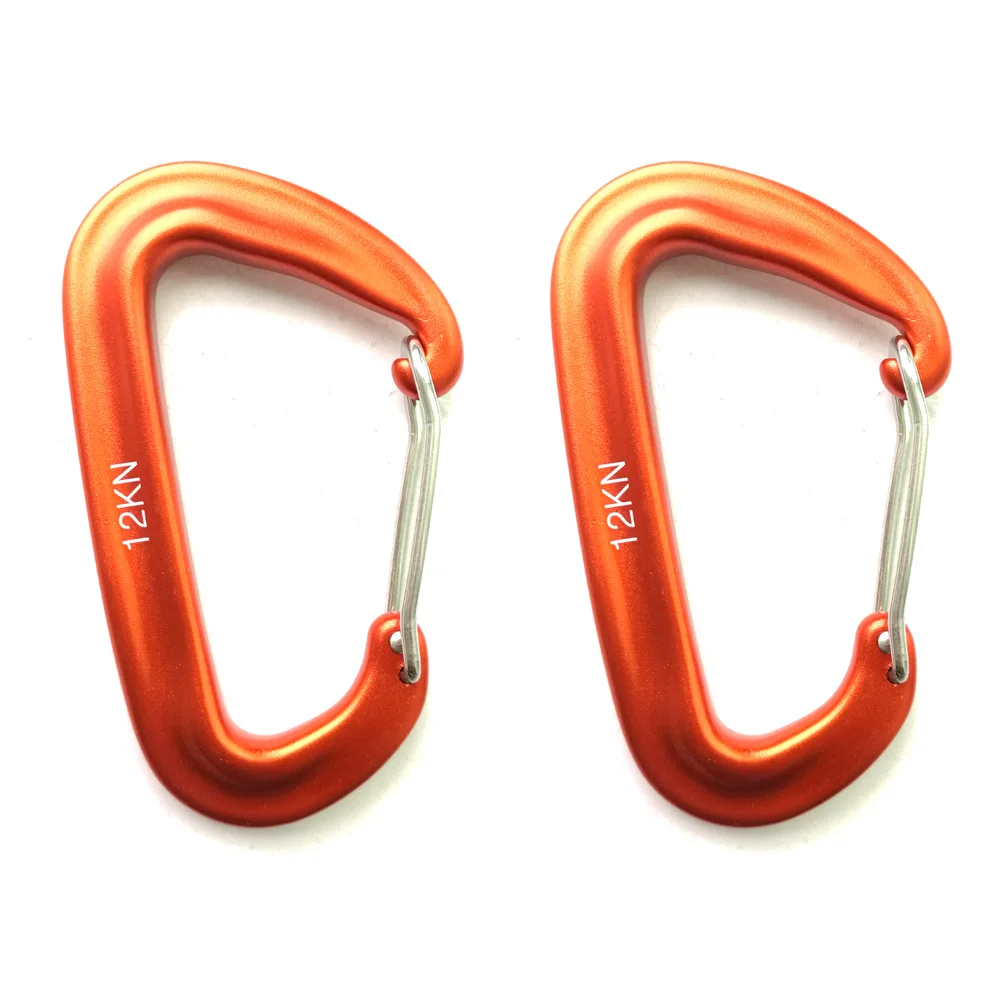12KN Hammock Dog Clip Safety Carabiner Clasp Outdoor Camping Hiking Hook Auto Locking Wiregate Balance