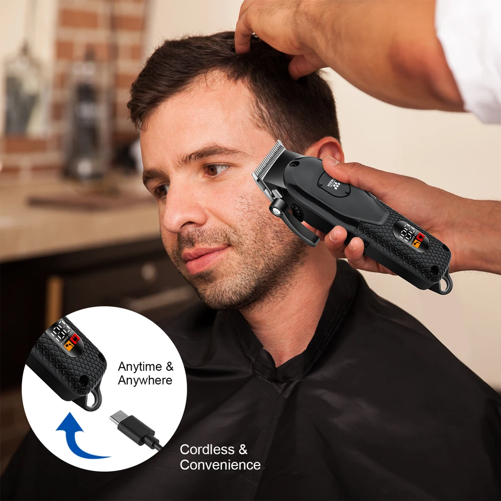 Hiena Hair Clipper Kit for Men Electric Shaver Hair Trimmer Professional Cutting Machine Hair Trimmer with LCD Digital Display