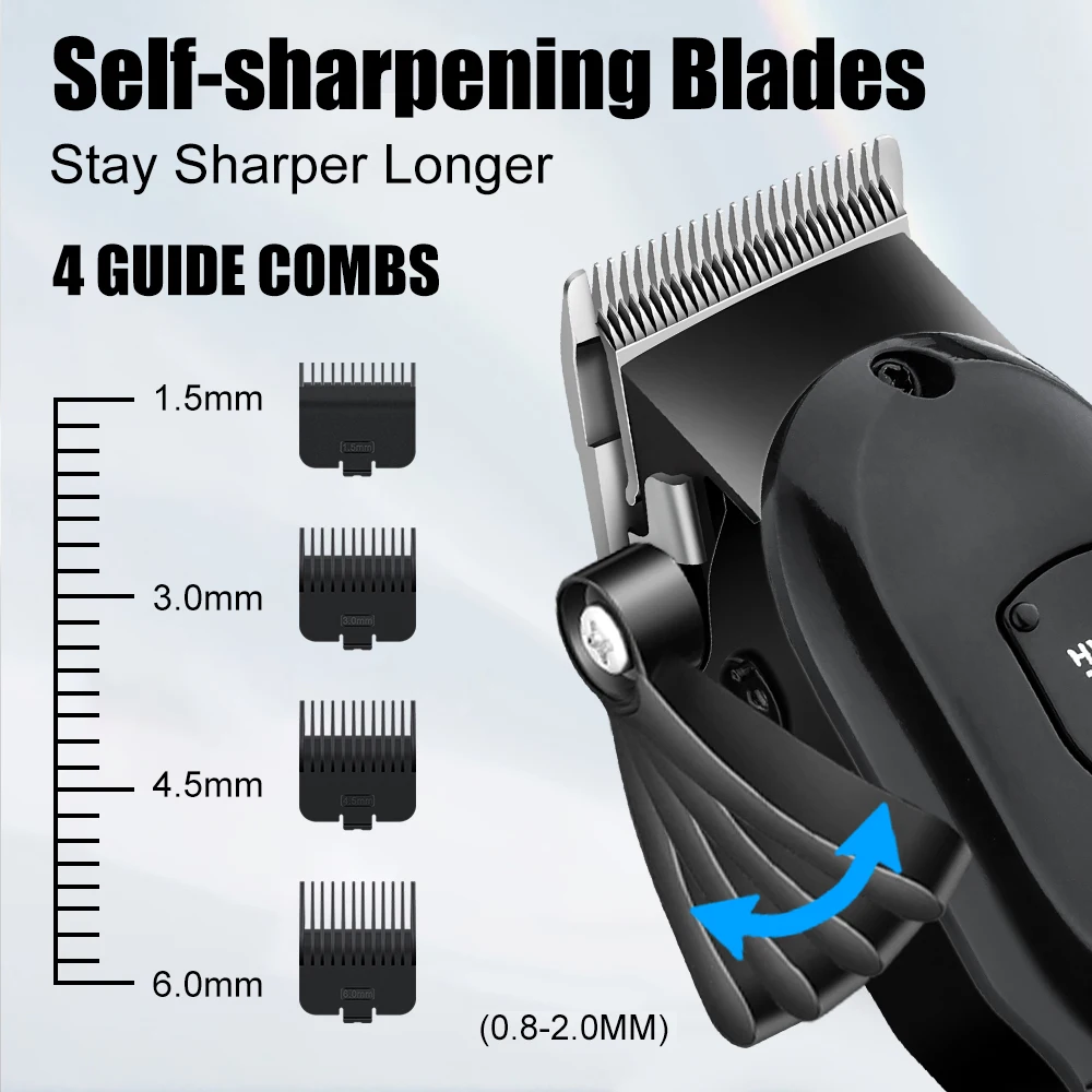 Hiena Hair Clipper Kit for Men Electric Shaver Hair Trimmer Professional Cutting Machine Hair Trimmer with LCD Digital Display
