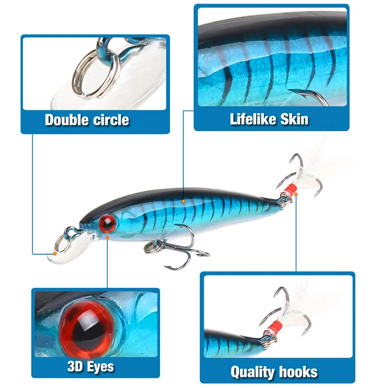 10 Colors Minnow Fishing Lure 90mm 7g Aritificial Japan Wobblers Crankbait Hard Bait Feather Tail Plastic Baits Pesca Isca