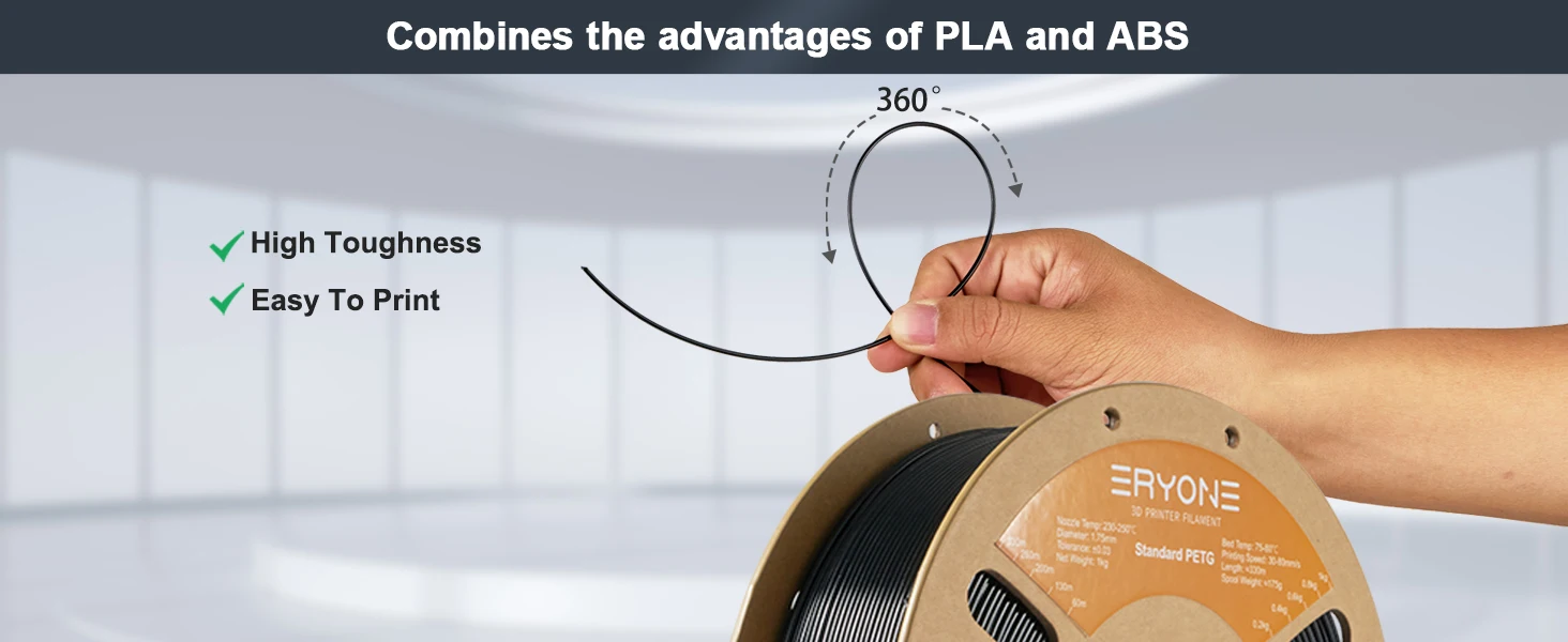 ERYONE 10KG Standard PETG Filament 1.75mm 3D Print,Multicolor Available,petg filament,3D Filament Wholesal ,1KG/Spool