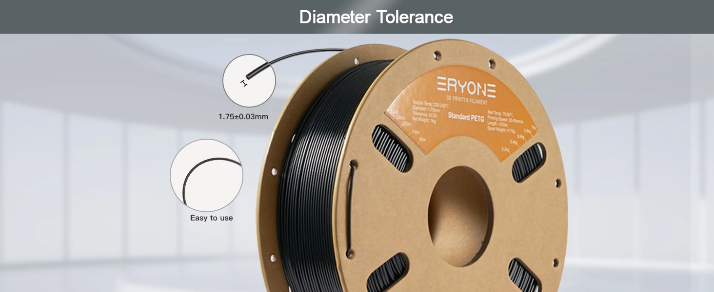 ERYONE 10KG Standard PETG Filament 1.75mm 3D Print,Multicolor Available,petg filament,3D Filament Wholesal ,1KG/Spool