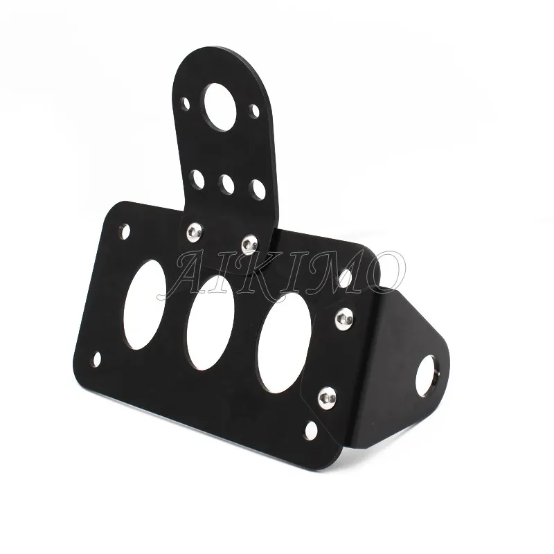 Motorcycle Side Mount Tail Light w/ License Number Plate Bracket For Harley Sportsters Bobber Chopper Rear Stop Light