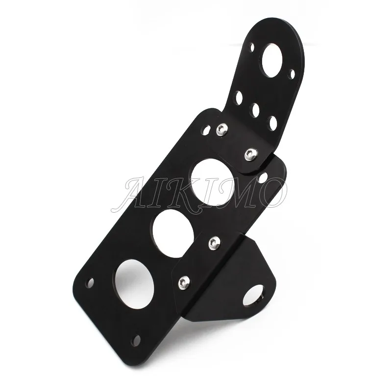 Motorcycle Side Mount Tail Light w/ License Number Plate Bracket For Harley Sportsters Bobber Chopper Rear Stop Light
