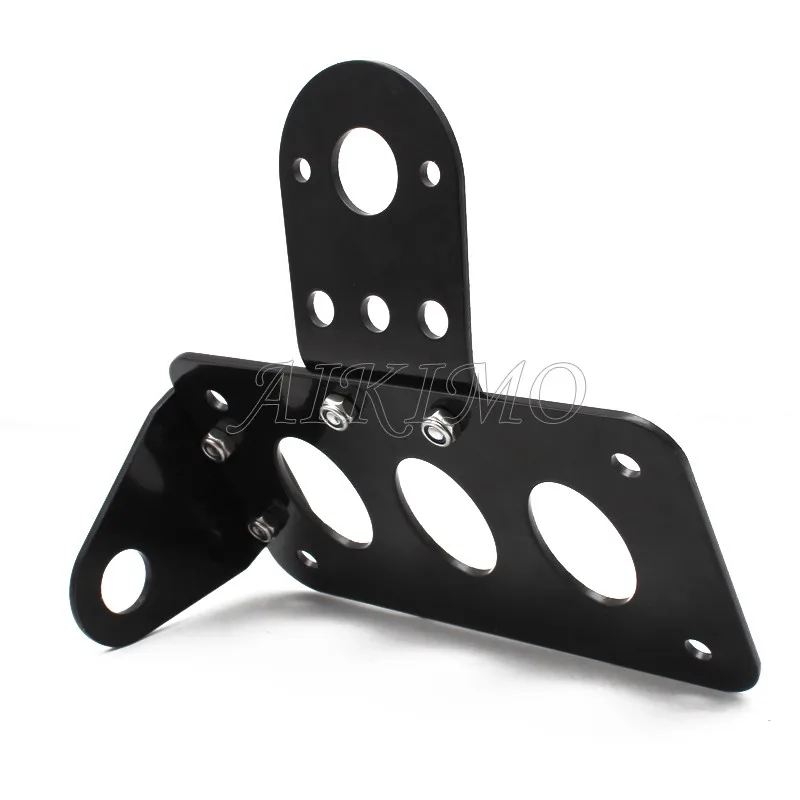 Motorcycle Side Mount Tail Light w/ License Number Plate Bracket For Harley Sportsters Bobber Chopper Rear Stop Light