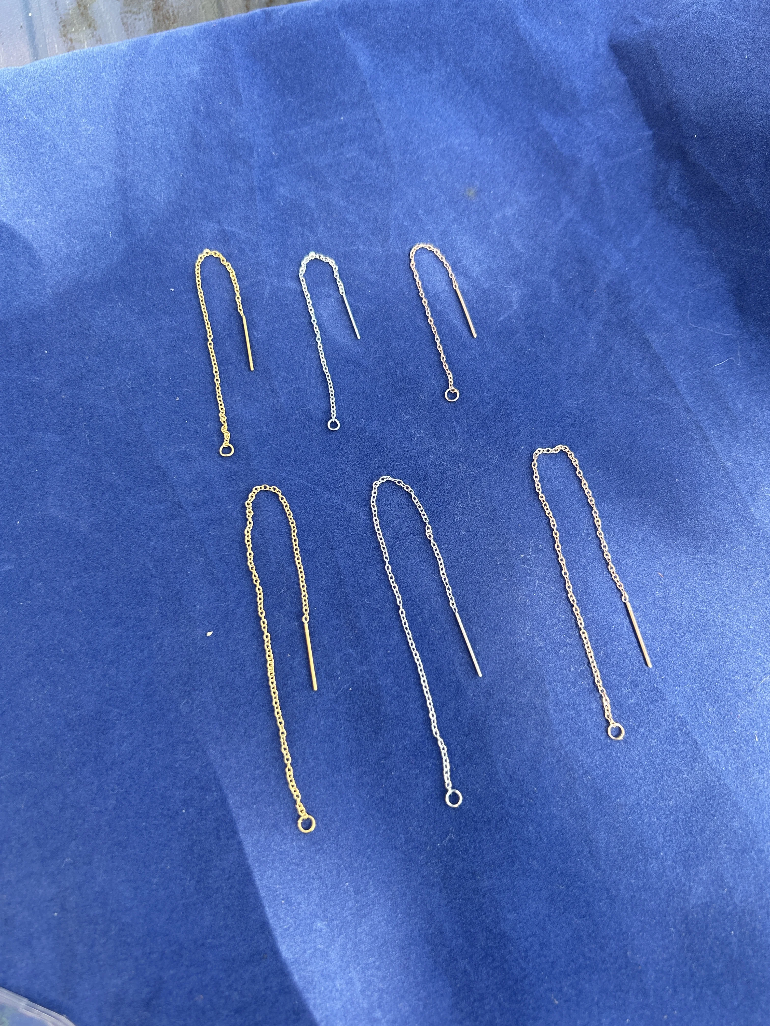 10PCS/lot Stainless Steel Threader Chain Earrings Findings For Jewelry DIY Making Drop Earrings Tassel Chain Accessories