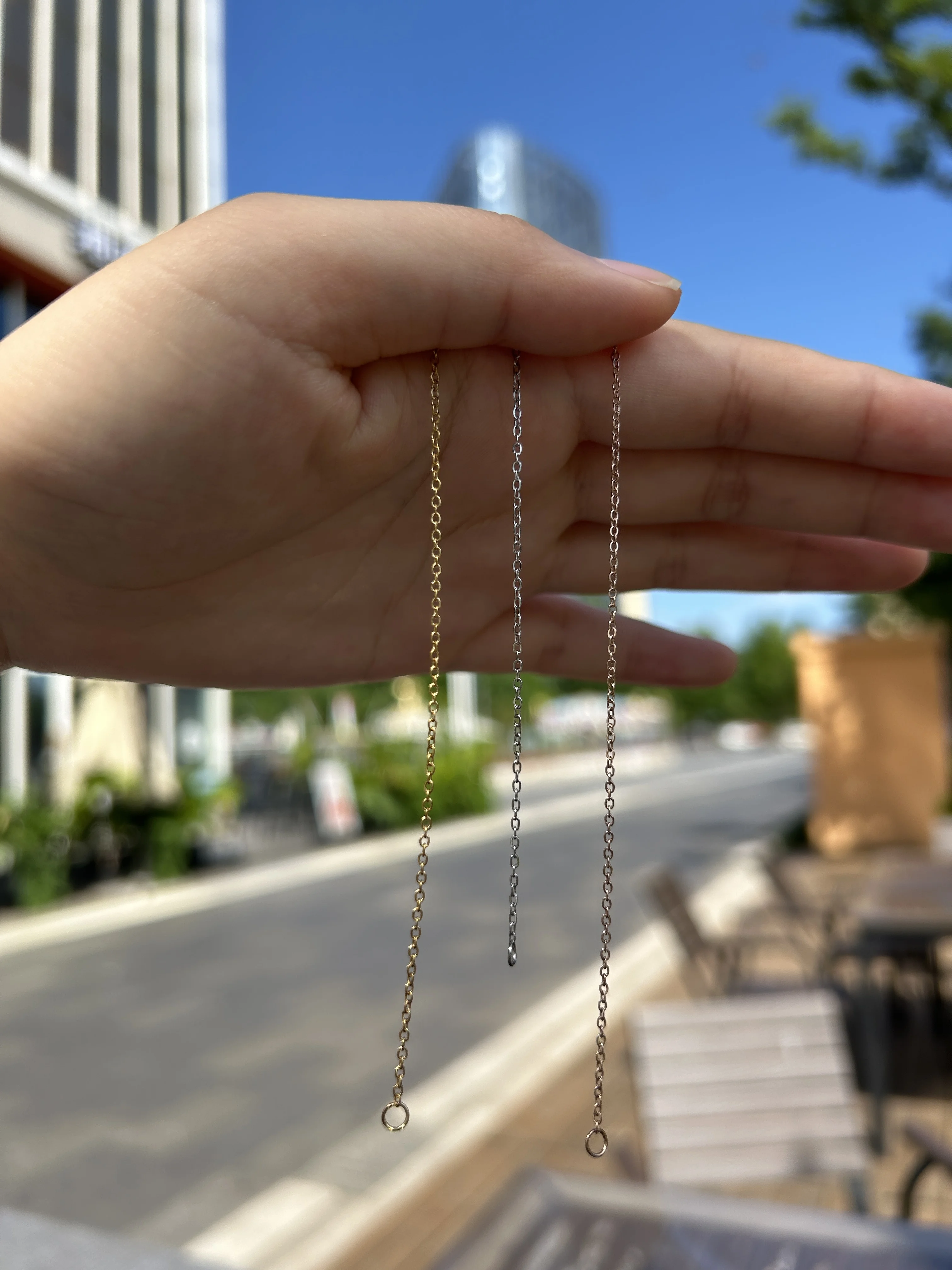 10PCS/lot Stainless Steel Threader Chain Earrings Findings For Jewelry DIY Making Drop Earrings Tassel Chain Accessories