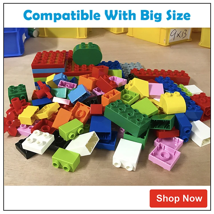 50pcs DIY Building Blocks Convex Seat Bricks 2x2 Dots Educational Plastic Toys for Children Compatible Brands Kids Gifts 87580