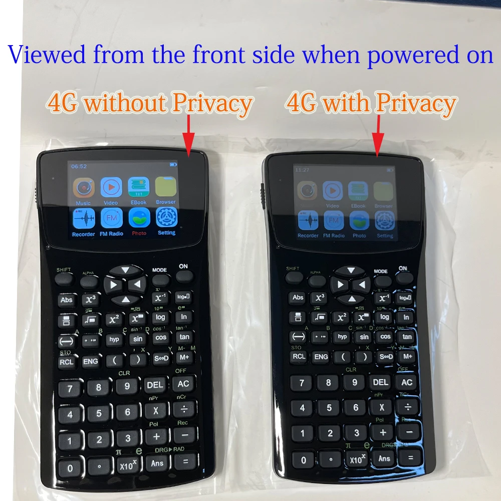 Fashion student magic mp4 player calculator with emergency button quick response text video Privacy Film(choose the Sku with PF)