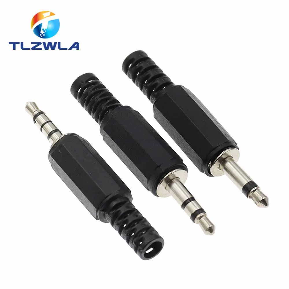 5PCS 3.5mm 1/8 "Single/Double Channel Stereo Plug Welding Type Audio Male Plug 3.5 Socket 2,3,4Section adapter connectors
