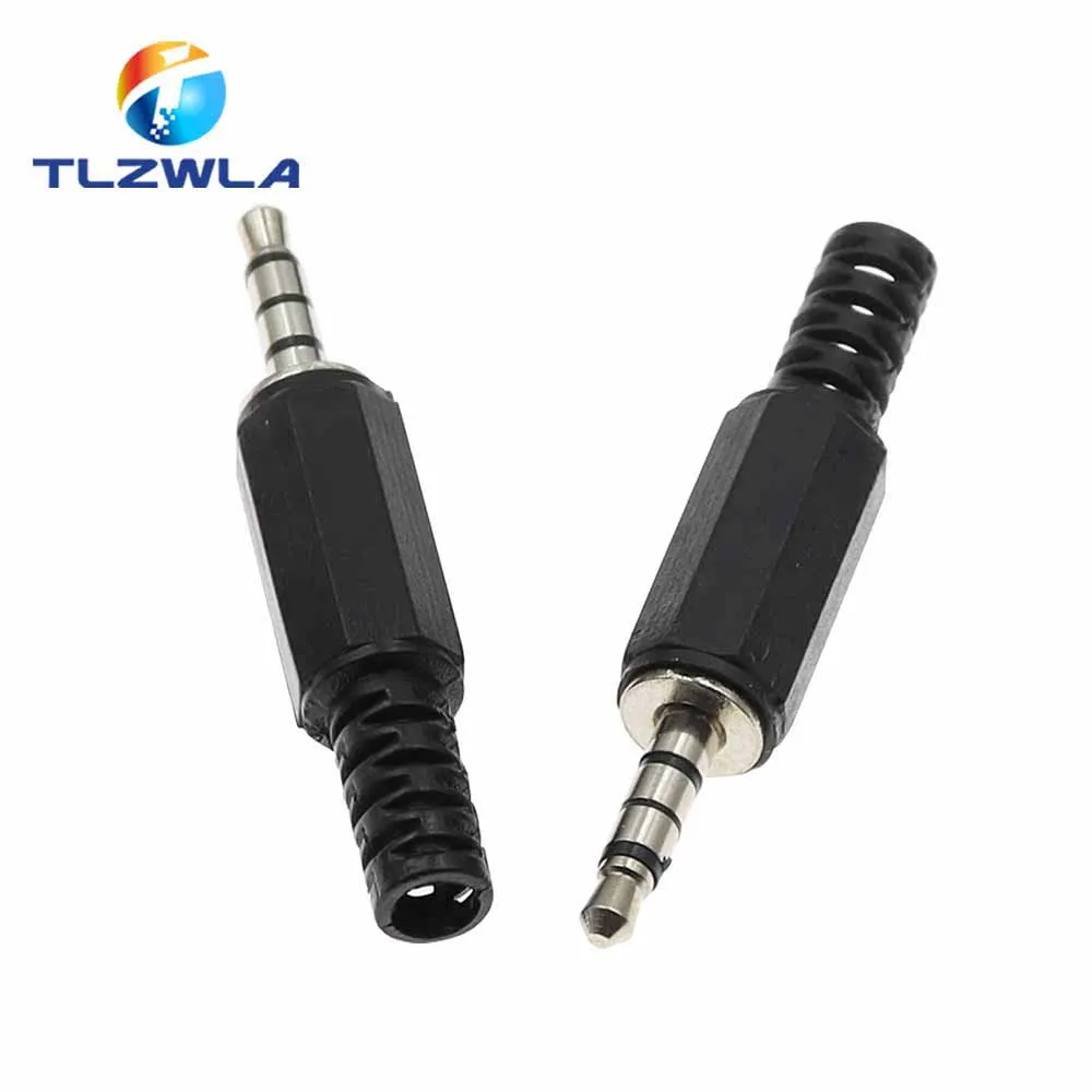5PCS 3.5mm 1/8 "Single/Double Channel Stereo Plug Welding Type Audio Male Plug 3.5 Socket 2,3,4Section adapter connectors