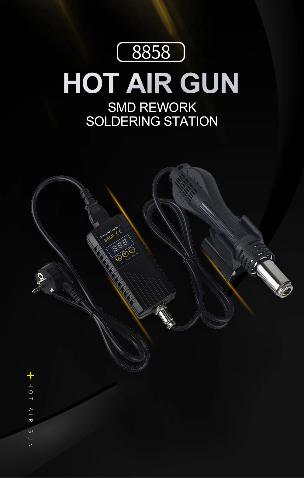 JCD Hot Air Gun 8858 Micro Rework Soldering Station LED Digital Hair Dryer for Soldering 700W Heat Gun Welding Repair Tools