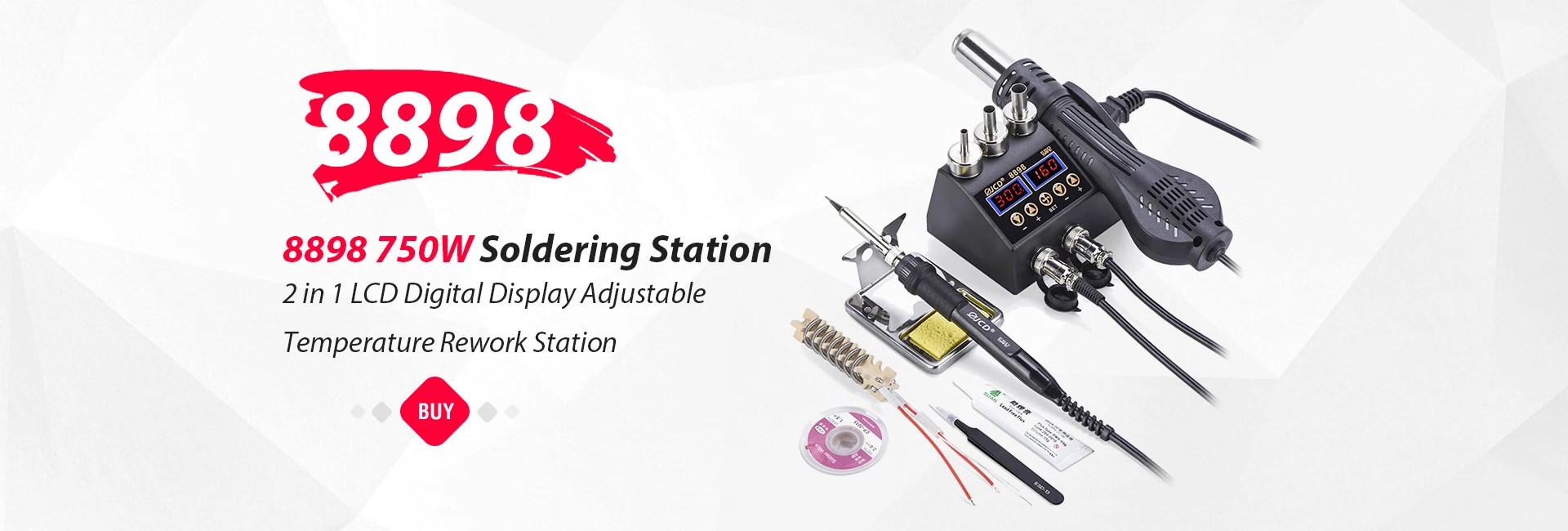 JCD Hot Air Gun 8858 Micro Rework Soldering Station LED Digital Hair Dryer for Soldering 700W Heat Gun Welding Repair Tools