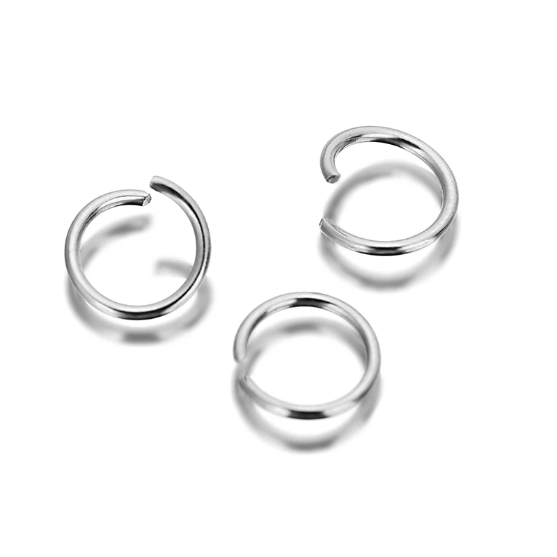 100/200PS /Pack 316L Stainless Steel Open Jump Rings 5/6/7/8/10mm Split Rings Connectors for DIY Jewelry Making Findings