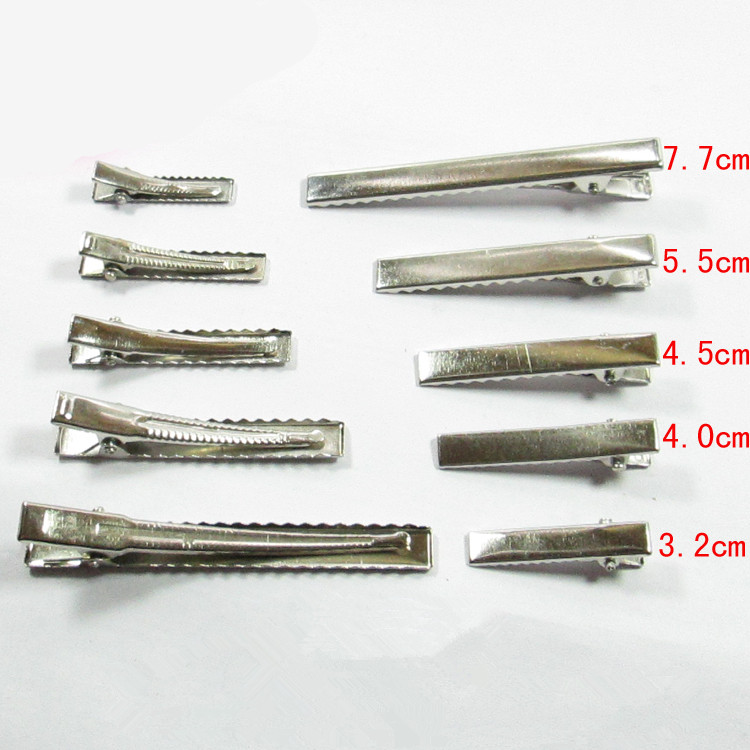50pcs/lot Metal Crocodile Clips Cable Lead Testing Metal Alligator Clips Clamps Hair Clips Hairpins 35mm-75mm