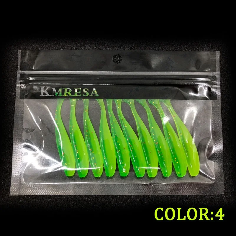 10Pcs/lot 75mm 2.1g  Wobbler Fishing Lure Easy Shiner Jig Swimbait Artificial Double Color Silicone Soft Bait Carp Bass Lures