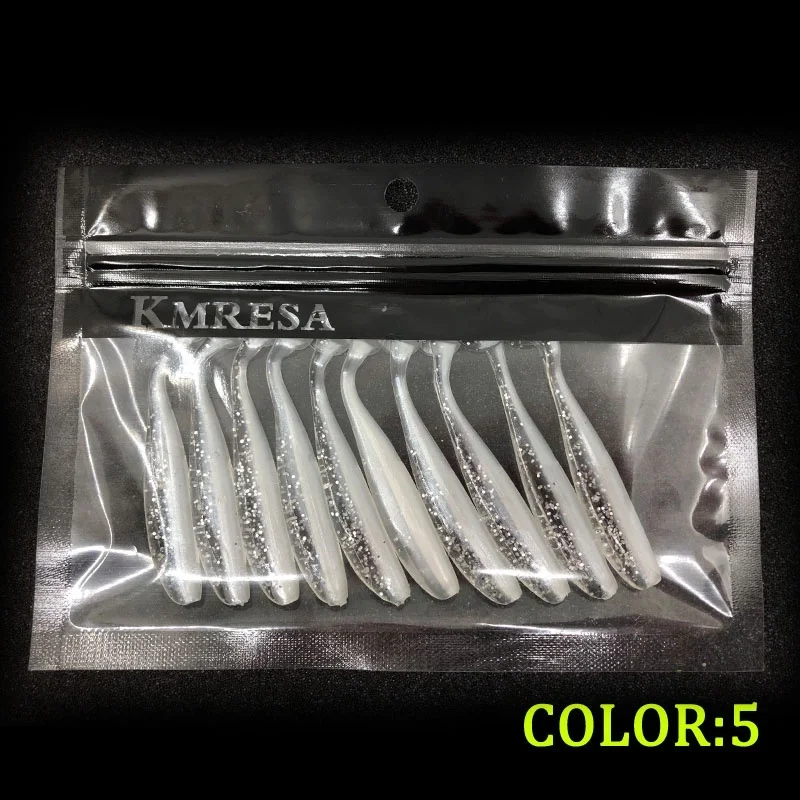 10Pcs/lot 75mm 2.1g  Wobbler Fishing Lure Easy Shiner Jig Swimbait Artificial Double Color Silicone Soft Bait Carp Bass Lures