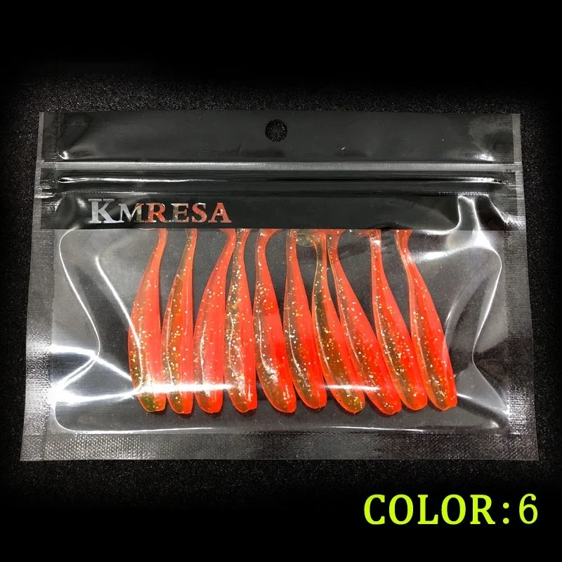 10Pcs/lot 75mm 2.1g  Wobbler Fishing Lure Easy Shiner Jig Swimbait Artificial Double Color Silicone Soft Bait Carp Bass Lures