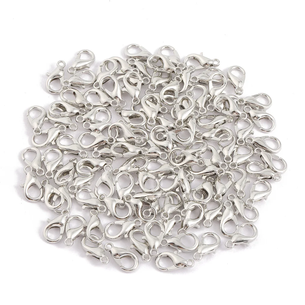 100pcs Gold Metal Lobster Clasps Bracelets Connectors Hooks Buckle Charm Materials for DIY Jewelry Making Supplies Accessories